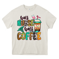 Cream half nurse half coffee Heavy Core Tee - Jasminsmagicworld