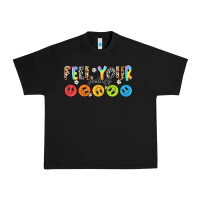 Black feel your feelings Urban Heavy Tee - NancyCooperArtShop