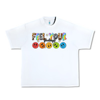 White feel your feelings Urban Heavy Tee - NancyCooperArtShop