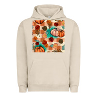 Pigment French Oak floral pumpkins seamless pattern Urban Hoodie - BundleAndBundleShop
