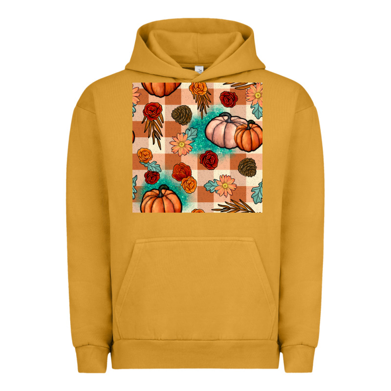 Floral Pumpkins Seamless Pattern Urban Hoodie by BundleAndBundleShop | Teevron