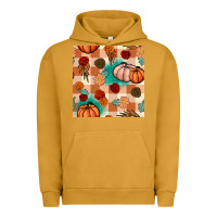 Pigment Peanut Butter floral pumpkins seamless pattern Urban Hoodie - BundleAndBundleShop