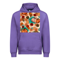 Tulip floral pumpkins seamless pattern Urban Hoodie - BundleAndBundleShop