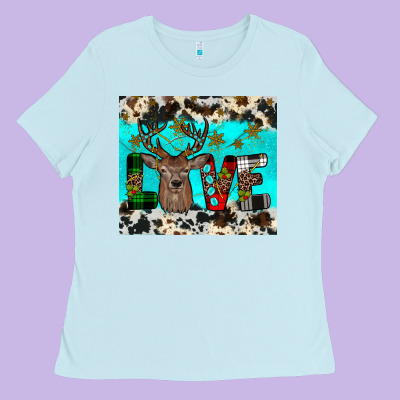 Christmas Love Ladies Tee Designed By Jahusdesignshop