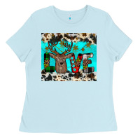 Baby Blue christmas love Ladies Tee - JahusDesignShop