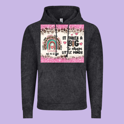 It Takes A Big To Shape Little Minds Vintage Hoodie Designed By Maliassmallbusiness