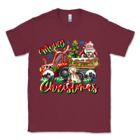 Burgundy Merry Christmas  tractor Classic Tee - CowhideDigitalArt