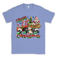 Colony Blue Merry Christmas  tractor Classic Tee - CowhideDigitalArt