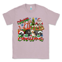 Lilac Merry Christmas  tractor Classic Tee - CowhideDigitalArt