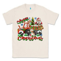 Natural Merry Christmas  tractor Classic Tee - CowhideDigitalArt