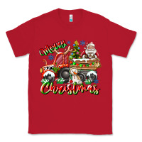 Red Merry Christmas  tractor Classic Tee - CowhideDigitalArt