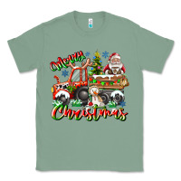 Sage Merry Christmas  tractor Classic Tee - CowhideDigitalArt