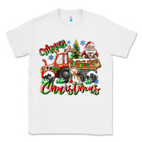 White Merry Christmas  tractor Classic Tee - CowhideDigitalArt
