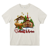Cream the church  chrıst is born Heavy Core Tee - AdoDesignShop