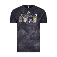 Cloud Black skeleton coffee cups Vintage Tee - NancyCooperArtShop