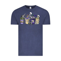 Vintage Denim skeleton coffee cups Vintage Tee - NancyCooperArtShop