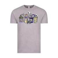 Vintage Zinc skeleton coffee cups Vintage Tee - NancyCooperArtShop