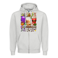 Dove Grey Hallothanksmas coffee cups Zipper Hoodie - texasbilliewilder