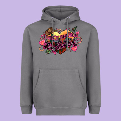 I Don't Smoke But He's Got A Lighter Heavyweight Hoodie Designed By Howdyjamesfarm