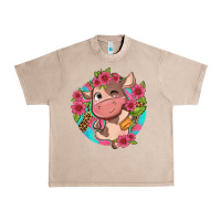 French Oak cute cow pink flowers and leopard pattern Urban Heavy Tee - NancyCooperArtShop