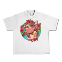 Lunar Rock cute cow pink flowers and leopard pattern Urban Heavy Tee - NancyCooperArtShop