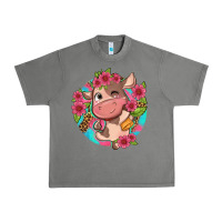 Tornado cute cow pink flowers and leopard pattern Urban Heavy Tee - NancyCooperArtShop