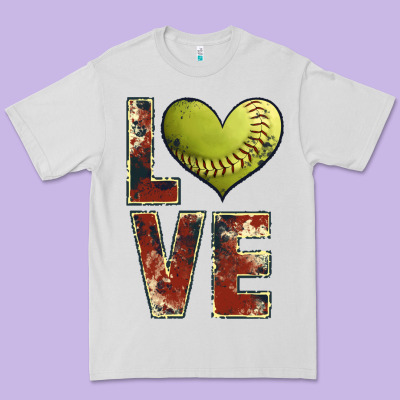 Softball Love Premium Tee Designed By Jahusdesignshop