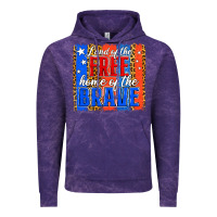 Cloud Purple land of the free th of july brushstroke Vintage Hoodie - Jasminsmagicworld