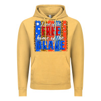 Vintage Mustard land of the free th of july brushstroke Vintage Hoodie - Jasminsmagicworld