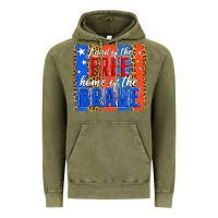 Vintage Olive land of the free th of july brushstroke Vintage Hoodie - Jasminsmagicworld