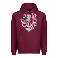 Burgundy find a cure cancer awareness Premium Hoodie - CowGirlArtShop