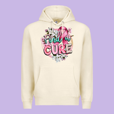 Find A Cure Cancer Awareness Premium Hoodie Designed By Cowgirlartshop