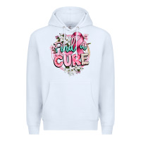 White find a cure cancer awareness Premium Hoodie - CowGirlArtShop