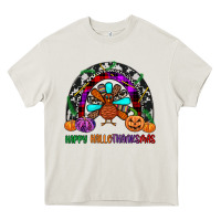 Cream happy hallothanksmas Heavy Core Tee - JahusDesignShop