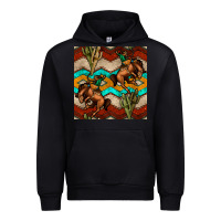 Black native american aztec seamless pattern 5 Urban Hoodie - BundleAndBundleShop