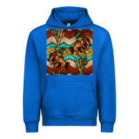 Cobalt native american aztec seamless pattern 5 Urban Hoodie - BundleAndBundleShop