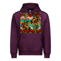 Mauve Wine native american aztec seamless pattern 5 Urban Hoodie - BundleAndBundleShop