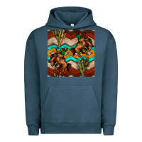 Pigment Midnight Navy native american aztec seamless pattern 5 Urban Hoodie - BundleAndBundleShop