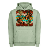 Pigment Oil Green native american aztec seamless pattern 5 Urban Hoodie - BundleAndBundleShop
