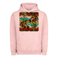 Pigment Salmon native american aztec seamless pattern 5 Urban Hoodie - BundleAndBundleShop
