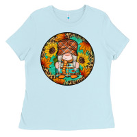 Fall Gnomes Round Earrings 2 Ladies Tee | Teevron