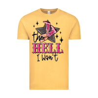 Vintage Mustard the hell i wont cowgirl Vintage Tee - MaliasSmallBusiness