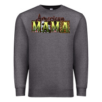 Charcoal Heather American Mama  Mother's Day Premium Sweatshirt - CowGirlArtShop