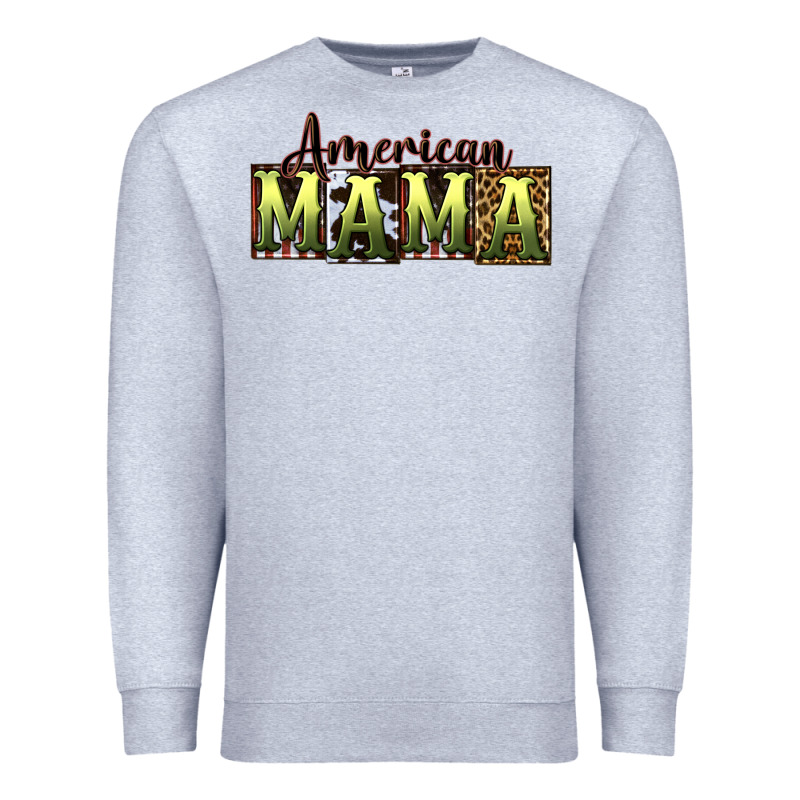 American Mama  Mother's Day Premium Sweatshirt by CowGirlArtShop | Teevron