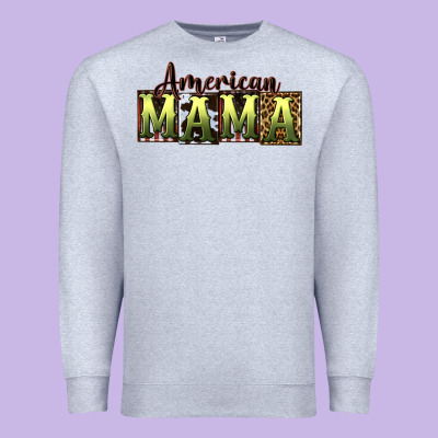 American Mama  Mother's Day Premium Sweatshirt Designed By Cowgirlartshop