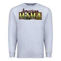 Heather Grey American Mama  Mother's Day Premium Sweatshirt - CowGirlArtShop