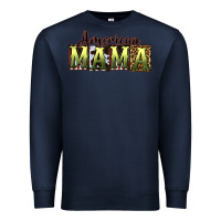 Navy American Mama  Mother's Day Premium Sweatshirt - CowGirlArtShop
