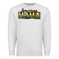 Oatmeal Heather American Mama  Mother's Day Premium Sweatshirt - CowGirlArtShop