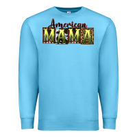 Ocean Blue American Mama  Mother's Day Premium Sweatshirt - CowGirlArtShop