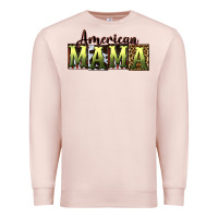 Pale Pink American Mama  Mother's Day Premium Sweatshirt - CowGirlArtShop